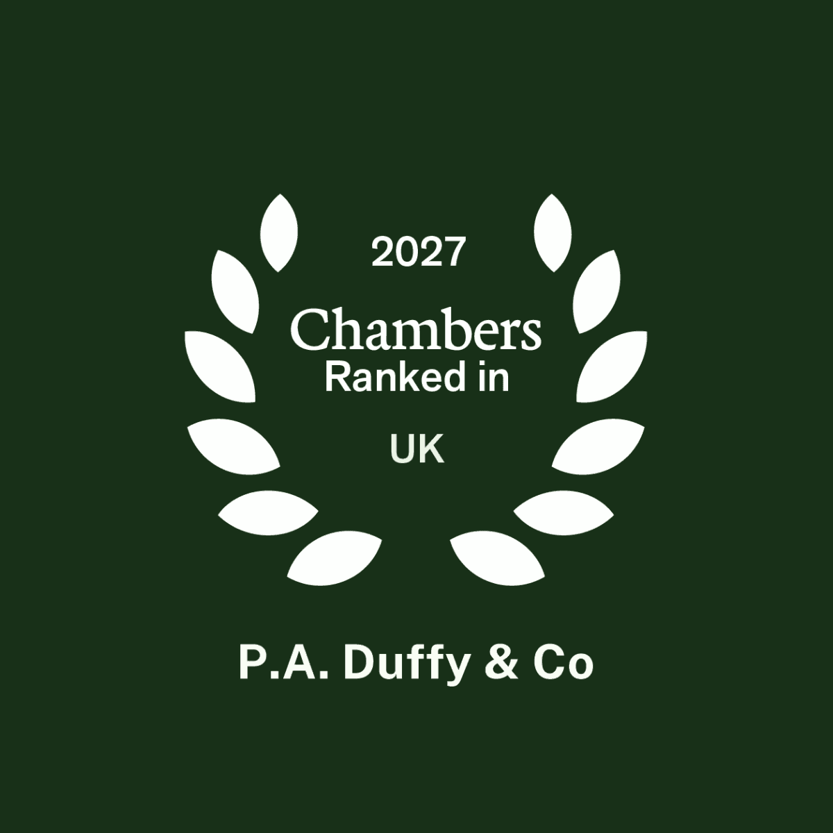 P.A. Duffy & Co secures eight rankings in Chambers UK 2027 Guide